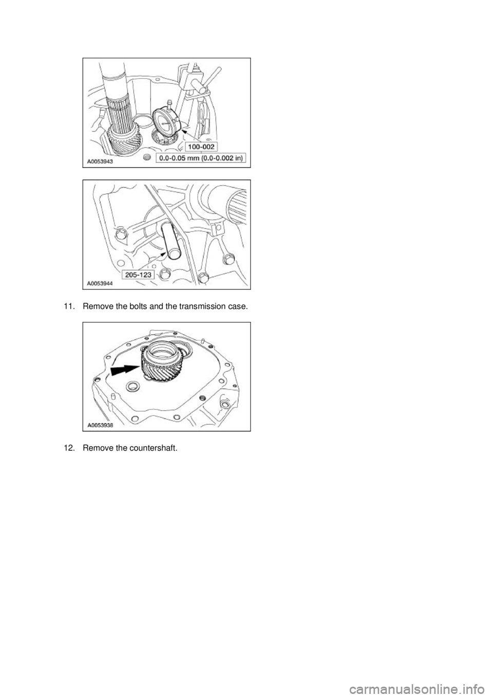 FORD MUSTANG 2003  Workshop Manual 11. Remove the bolts and the transmission case. 
12. Remove the countershaft.  Klj .  5 ba
  182003 Mustang Workshop Manual
18. 11. 2011file:///C:/Ford/2000 - 2004/tsocache/SHEF_2308/S3B~us~en~ .