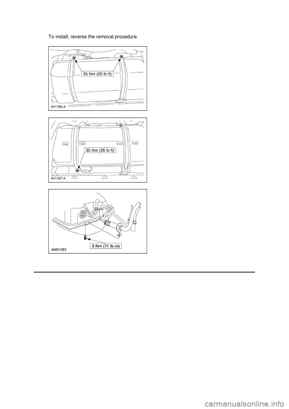 FORD MUSTANG 2003  Workshop Manual To install, reverse the removal procedure.  Klj .  4 ba
  52003 Mustang Workshop Manual
18. 11. 2011file:///C:/Ford/2000 - 2004/tsocache/SHEF_2308/S3B~us~en~ ... 