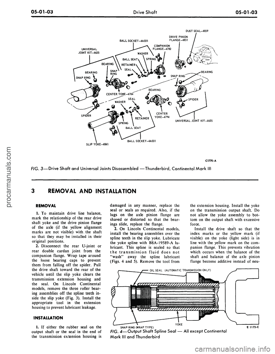 FORD MUSTANG 1969 Volume One Chassis
05-01-03
Drive Shaft
05-01-03
DUST SEAL-4859
BALL SOCKET-4A031
UNIVERSAL
JOINT KIT-4635
WASHER
BALL SEAT i \ SPRING
BEARING \\ RETAINER
SEAL
0 \ X \
CENTER
\ \ RETAINER \ YOKE-47R4
SPRI FORD MUSTANG 1969 Volume One Chassis
05-01-03
Drive Shaft
05-01-03
DUST SEAL-4859
BALL SOCKET-4A031
UNIVERSAL
JOINT KIT-4635
WASHER
BALL SEAT i \ SPRING
BEARING \\ RETAINER
SEAL
0 \ X \
CENTER
\ \ RETAINER \ YOKE-47R4
SPRI