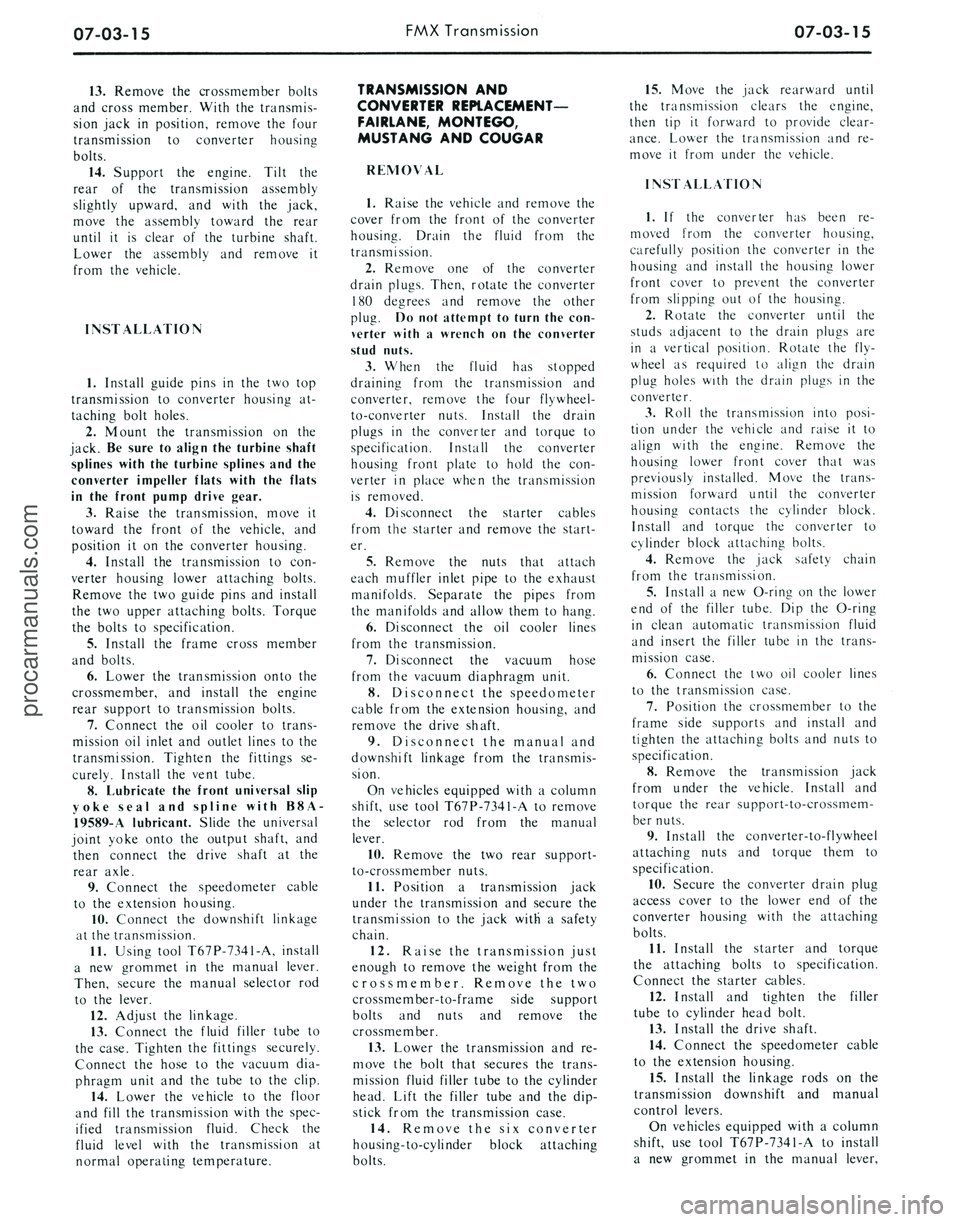 FORD MUSTANG 1969 Volume One Chassis procarmanuals.com FORD MUSTANG 1969 Volume One Chassis procarmanuals.com