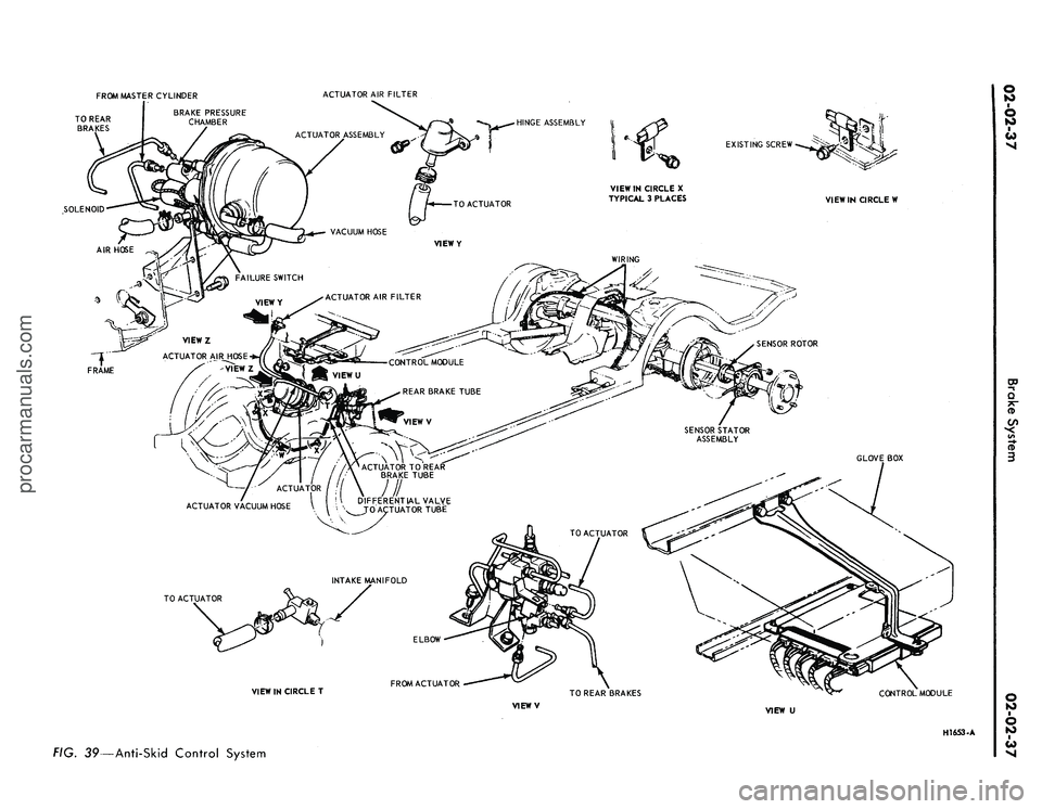 FORD MUSTANG 1969  Volume One Chassis 
FROM MASTER CYLINDER 
ACTUATOR AIR FILTER

EXISTING SCREW

VIEW IN CIRCLE
 W

SOLENOID

ACTUATOR TO REA

BRAKE TUBE

DIFFERENTIAL VALVE

UATORTUBE

VIEW IN CIRCLE T 
FROM ACTUATOR

TO REAR BRAKES 
GL