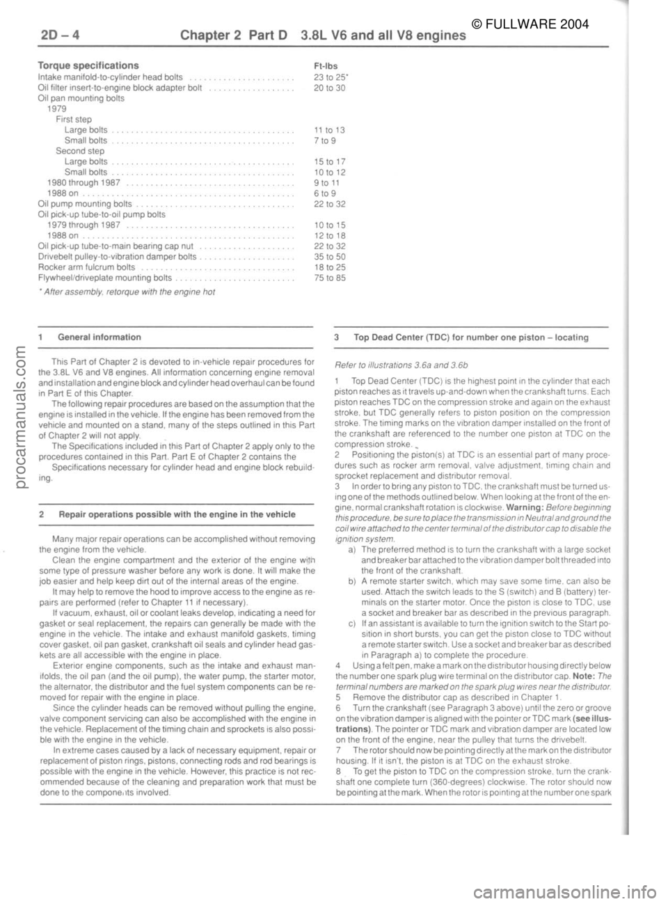 FORD MUSTANG 1979  Service Repair Manual © FULLWARE 2004procarmanuals.com 