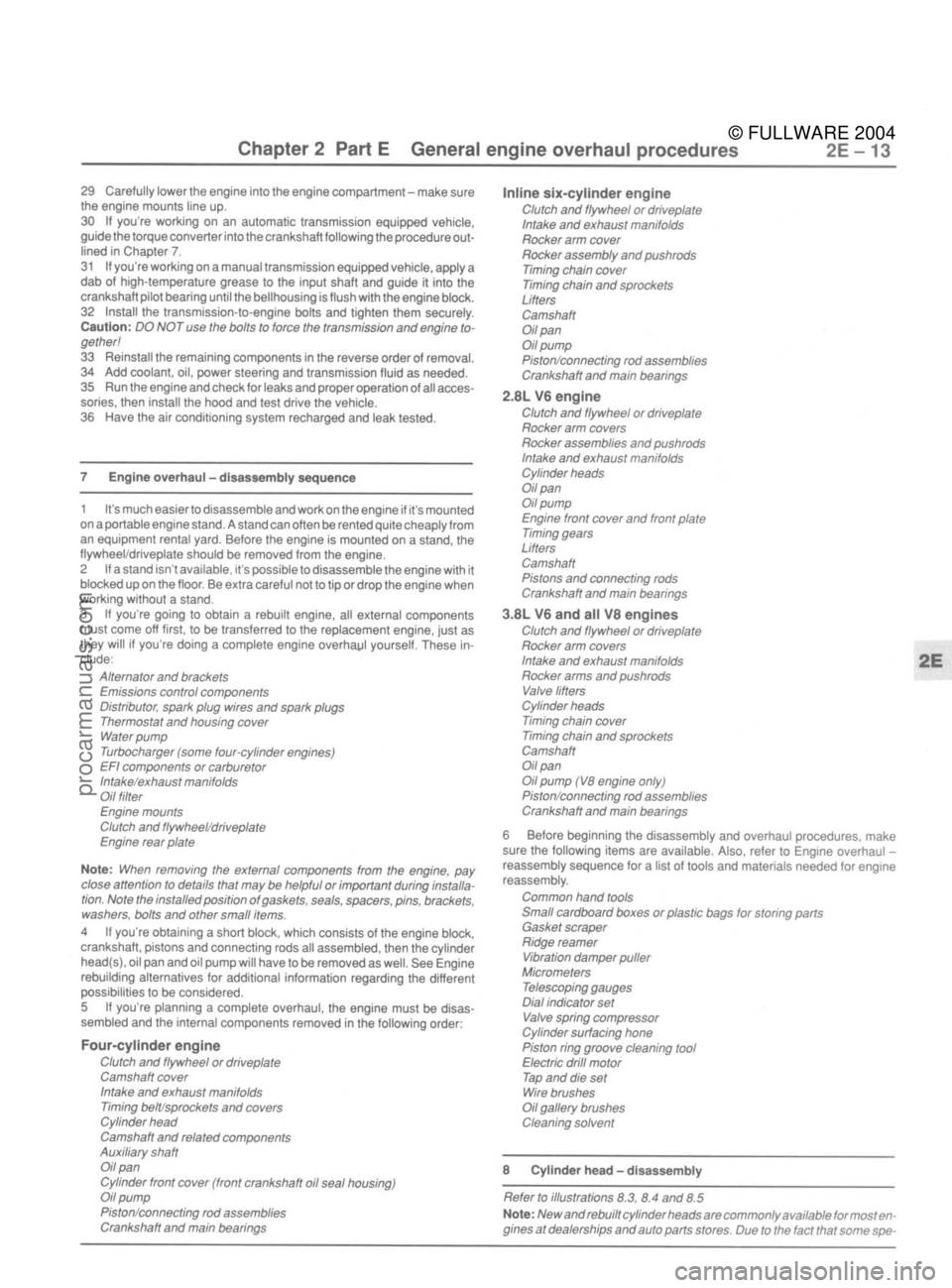 FORD MUSTANG 1979  Service Repair Manual 
© FULLWARE 2004procarmanuals.com 