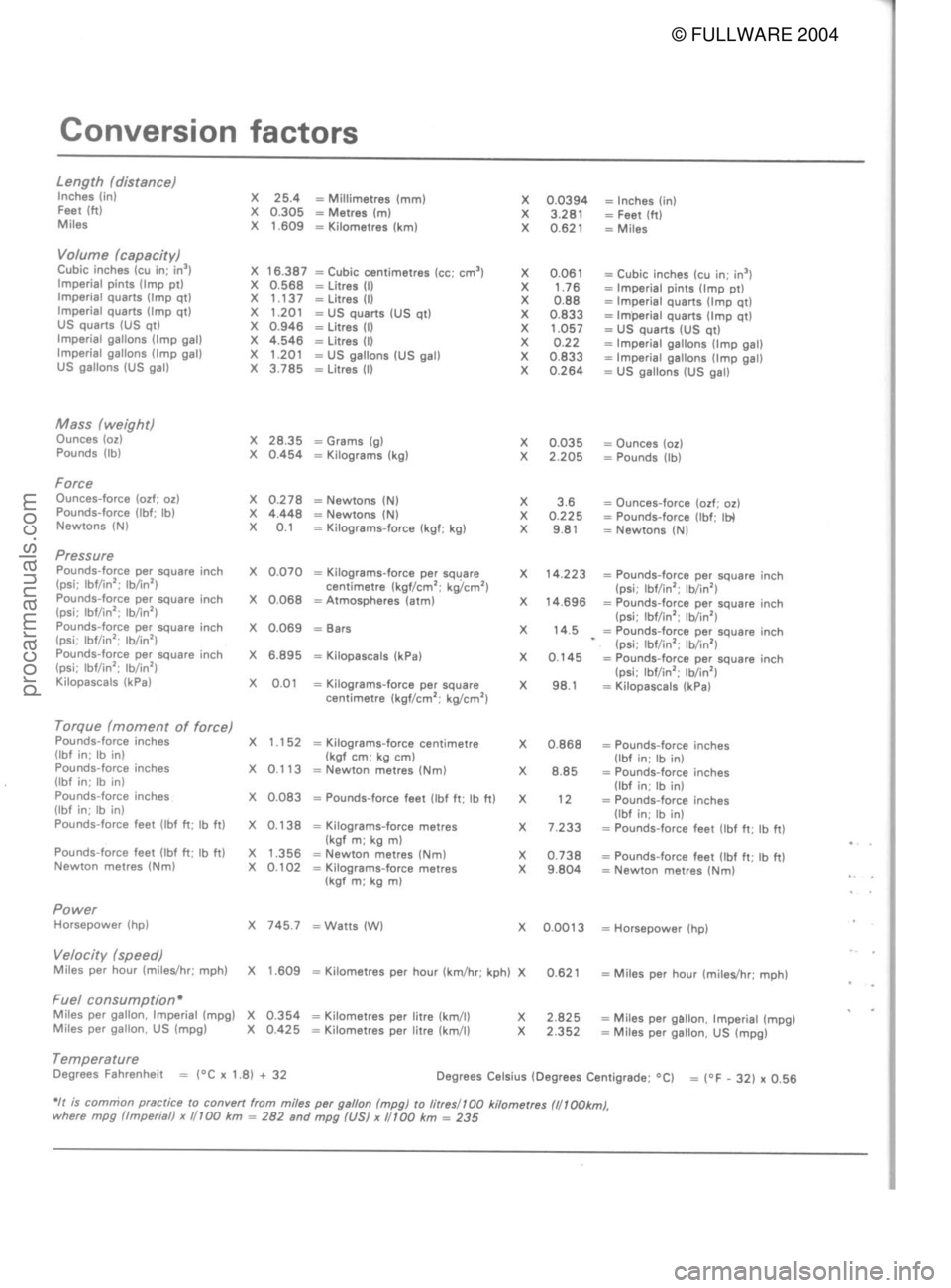 FORD MUSTANG 1979  Service Owners Manual © FULLWARE 2004procarmanuals.com 