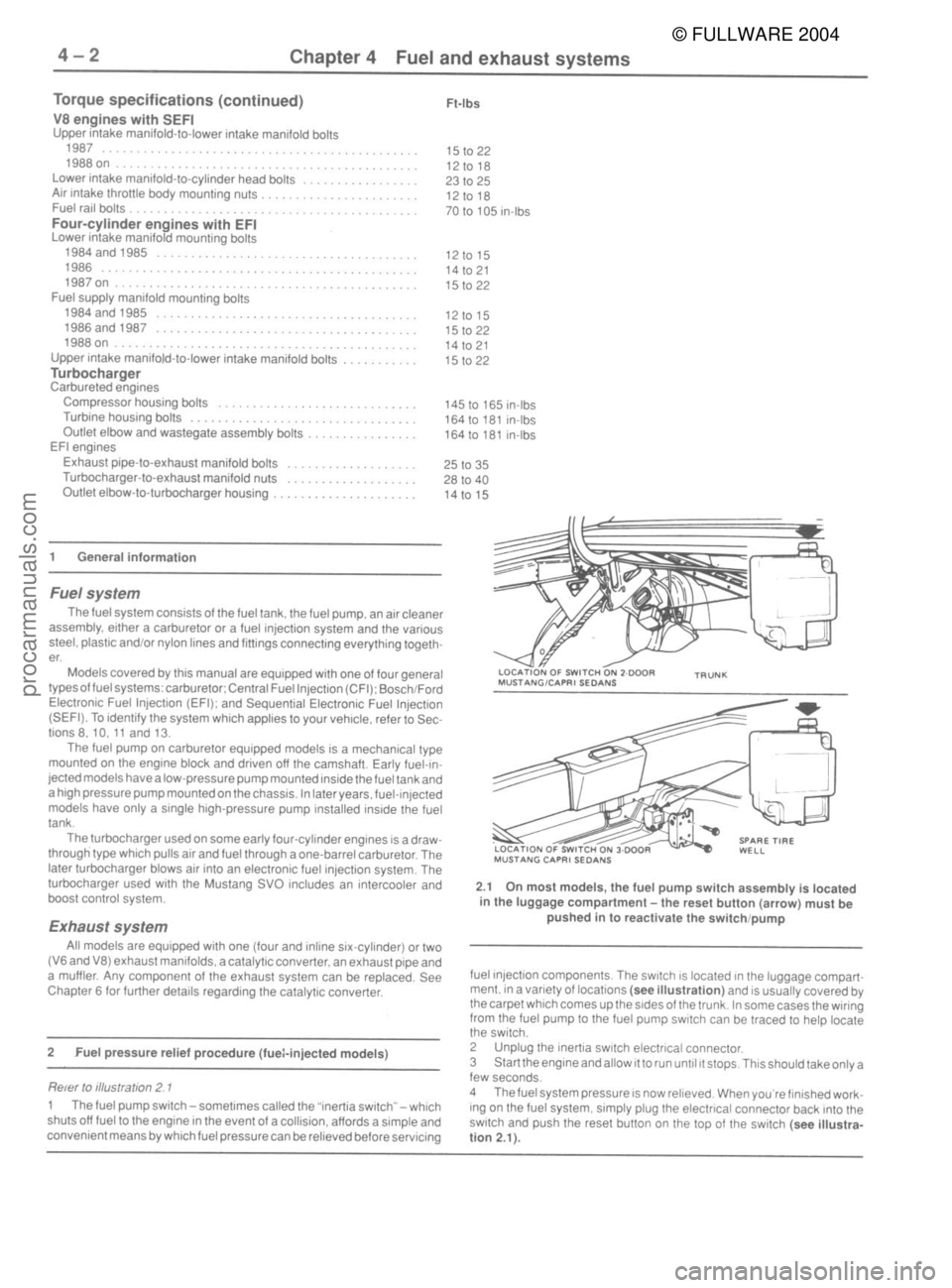 FORD MUSTANG 1979  Service Repair Manual © FULLWARE 2004procarmanuals.com 