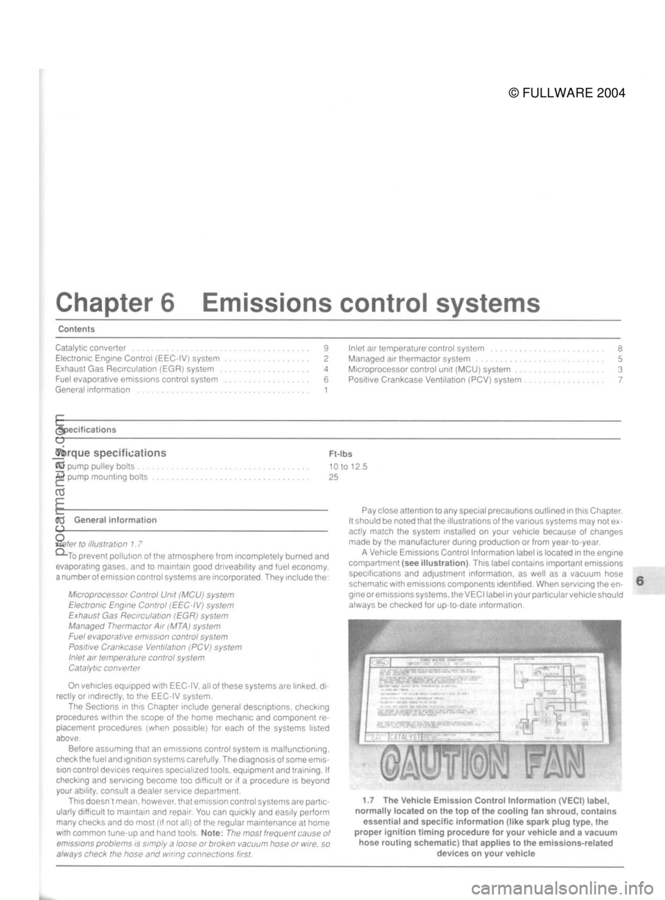 FORD MUSTANG 1979 Service Repair Manual
© FULLWARE 2004procarmanuals.com FORD MUSTANG 1979 Service Repair Manual
© FULLWARE 2004procarmanuals.com