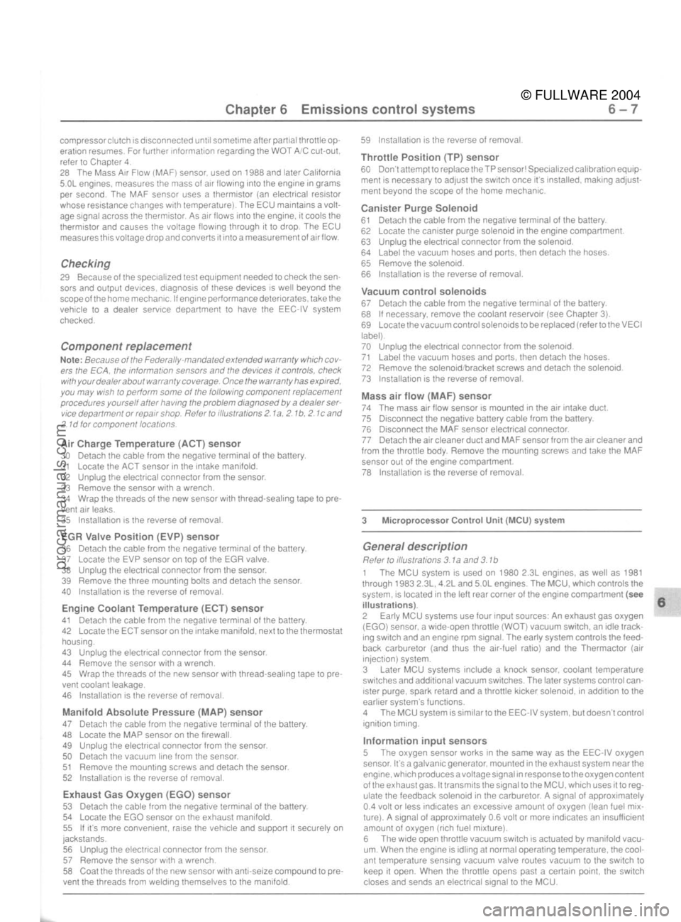 FORD MUSTANG 1979 Service Repair Manual
© FULLWARE 2004procarmanuals.com FORD MUSTANG 1979 Service Repair Manual
© FULLWARE 2004procarmanuals.com
