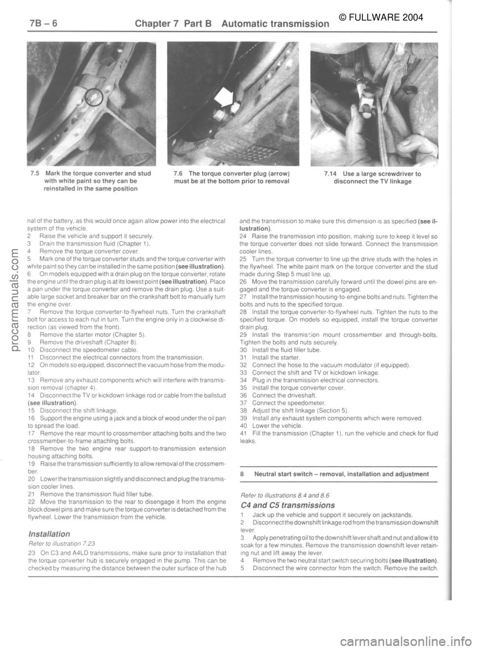 FORD MUSTANG 1979  Service Repair Manual © FULLWARE 2004procarmanuals.com 