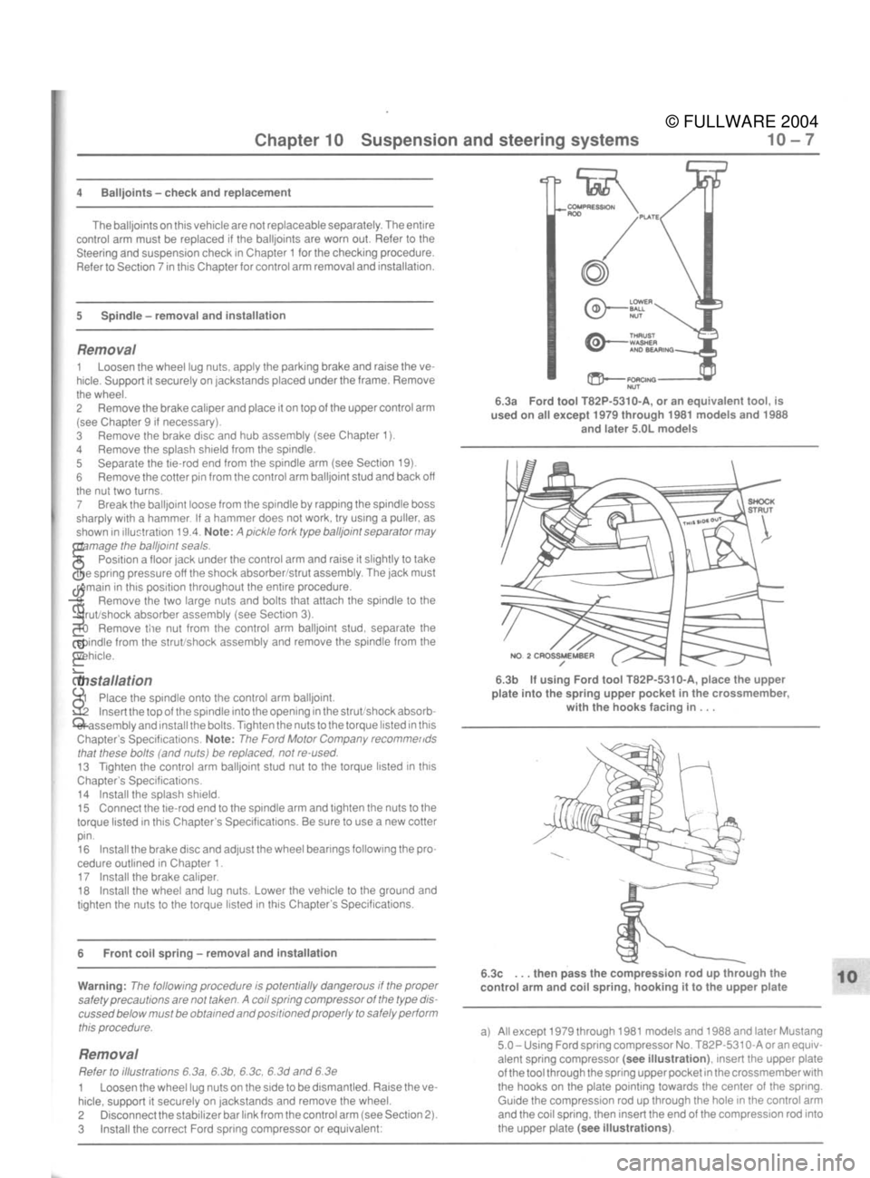 FORD MUSTANG 1979  Service Repair Manual 
© FULLWARE 2004procarmanuals.com 