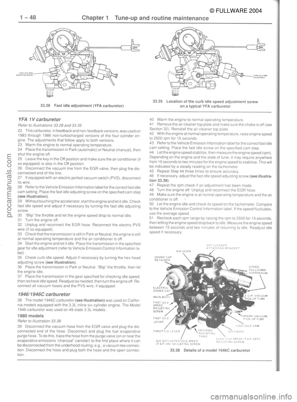 FORD MUSTANG 1979  Service Manual PDF © FULLWARE 2004procarmanuals.com 