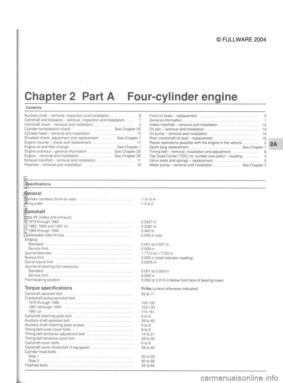 FORD MUSTANG 1979  Service Manual Online 
© FULLWARE 2004procarmanuals.com 