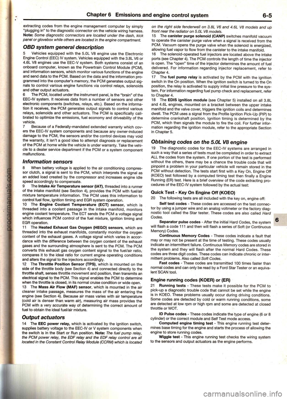 FORD MUSTANG 1994  Service Repair Manual procarmanuals.com 