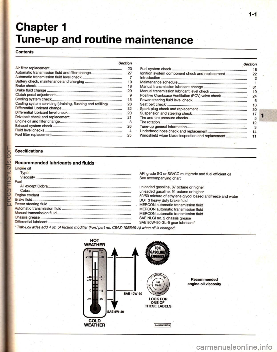 FORD MUSTANG 1994  Service Owners Guide procarmanuals.com 