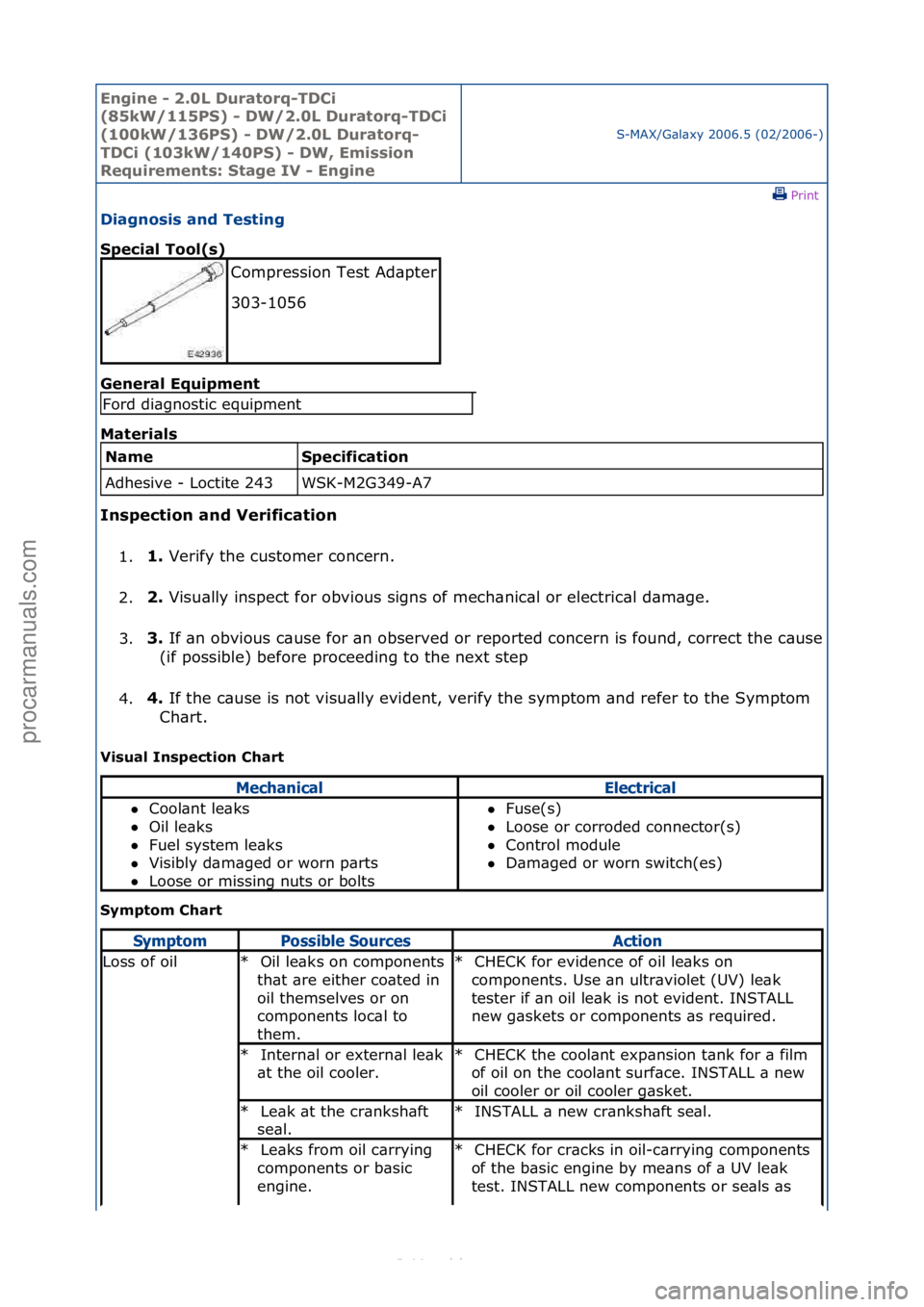 FORD S-MAX 2006 Service Repair Manual Engine - \b.0L \furatorq-T\fCi
(85kW/115PS) - \fW/\b.0L \furatorq-T\fCi
(100kW/136PS) - \fW/\b.0L \furatorq-
T\fCi (103kW/140PS) - \fW, Emission
Requirements: Stage IV - Engine
S-MAX/G\bl\bxy\f2006 FORD S-MAX 2006 Service Repair Manual Engine - \b.0L \furatorq-T\fCi
(85kW/115PS) - \fW/\b.0L \furatorq-T\fCi
(100kW/136PS) - \fW/\b.0L \furatorq-
T\fCi (103kW/140PS) - \fW, Emission
Requirements: Stage IV - Engine
S-MAX/G\bl\bxy\f2006