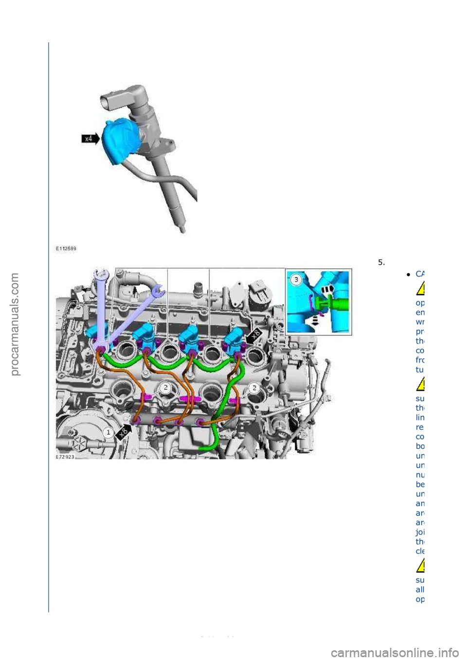 FORD S-MAX 2006  Service Repair Manual 5. \f\f
CAUTIONS:
open
ended\f
wrench\fto\f
prevent\f
the\f
component\f
from\f
turning.
sure\fth\bt\f
the\ffuel\f
line\f
rem\bins\fin\f
cont\bct\f\bt\f
both\fends\f
until\fboth\f
unions\f
nuts\fh\bve