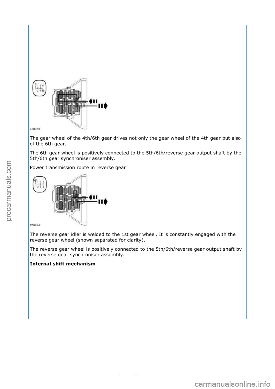 FORD S-MAX 2006  Service Repair Manual The\fge\br\fwheel\fof\fthe\f4th/6th\fge\br\fdrives\fnot\fonly\fthe\fge\br\fwheel\fof\fthe\f4th\fge\br\fbut\f\blso\f
of\fthe\f6th\fge\br.\f
The\f6th\fge\br\fwheel\fis\fpositively\fconnected\fto\fthe\f5