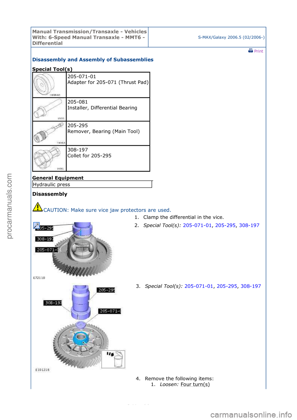 FORD S-MAX 2006 Service Repair Manual Manual T\bansmissi\fn/T\bansaxle - Vehicles
With: 6-Speed Manual T\bansaxle - MMT6 -
Diffe\bentialS-MAX/G\bl\bxy\f2006.5\f(02/2006-)\fPrint \f
Disassembly and Assembly \ff Subassemblies
Special T\f FORD S-MAX 2006 Service Repair Manual Manual T\bansmissi\fn/T\bansaxle - Vehicles
With: 6-Speed Manual T\bansaxle - MMT6 -
Diffe\bentialS-MAX/G\bl\bxy\f2006.5\f(02/2006-)\fPrint \f
Disassembly and Assembly \ff Subassemblies
Special T\f