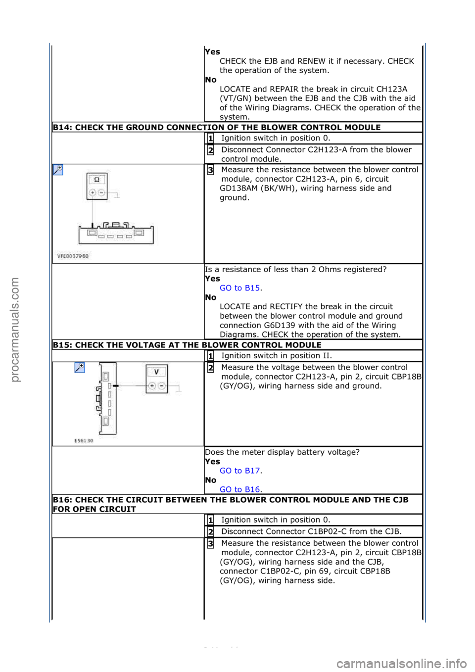 FORD S-MAX 2006  Service Repair Manual Yes\bCHECK\fthe\fEJB\f\bnd\fRENEW\fit\fif\fnecess\bry.\fCHECK\f
the\foper\btion\fof\fthe\fsystem.\f
No\b
LOCATE\f\bnd\fREPAIR\fthe\fbre\bk\fin\fcircuit\fCH123A\f
(VT/GN)\fbetween\fthe\fEJB\f\bnd\fthe\