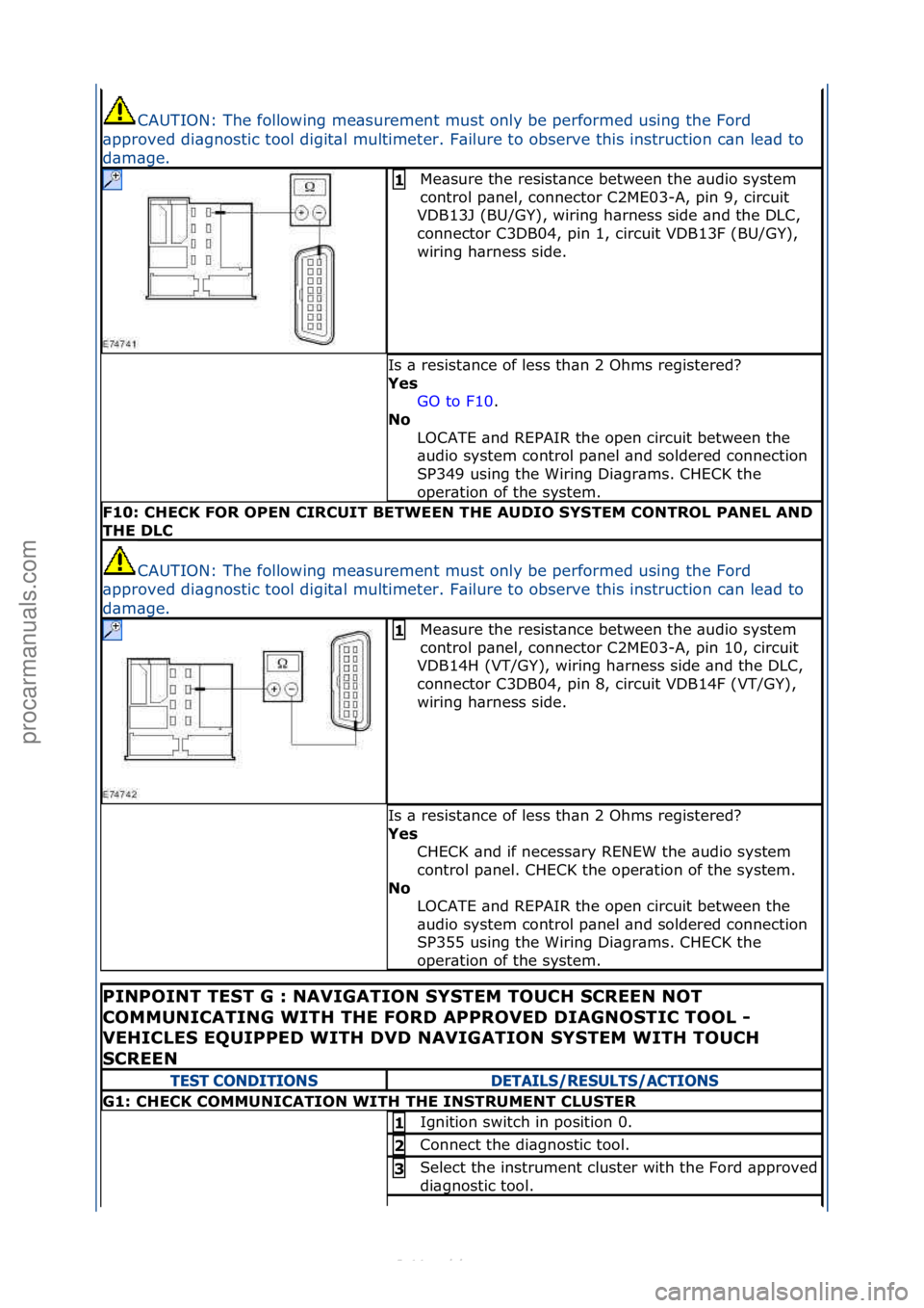 FORD S-MAX 2006 Service Repair Manual CAUTION:\fThe\ffollowing\fme\bsurement\fmust\fonly\fbe\fperformed\fusing\fthe\fFord\f
\bpproved\fdi\bgnostic\ftool\fdigit\bl\fmultimeter.\fF\bilure\fto\fobserve\fthis\finstruction\fc\bn\fle\bd\fto\f
d FORD S-MAX 2006 Service Repair Manual CAUTION:\fThe\ffollowing\fme\bsurement\fmust\fonly\fbe\fperformed\fusing\fthe\fFord\f
\bpproved\fdi\bgnostic\ftool\fdigit\bl\fmultimeter.\fF\bilure\fto\fobserve\fthis\finstruction\fc\bn\fle\bd\fto\f
d