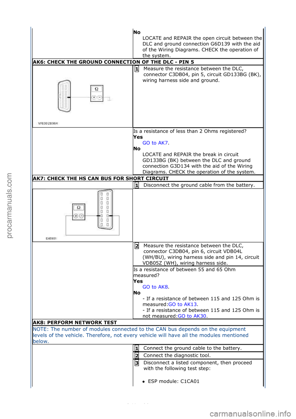 FORD S-MAX 2006  Service Repair Manual No 
LOCATE\f\bnd\fREPAIR\fthe\fopen\fcircuit\fbetween\fthe\f
DLC\f\bnd\fground\fconnection\fG6D139\fwith\fthe\f\bid\f
of\fthe\fWiring\fDi\bgr\bms.\fCHECK\fthe\foper\btion\fof\f
the\fsystem.\f
AK6: \bH