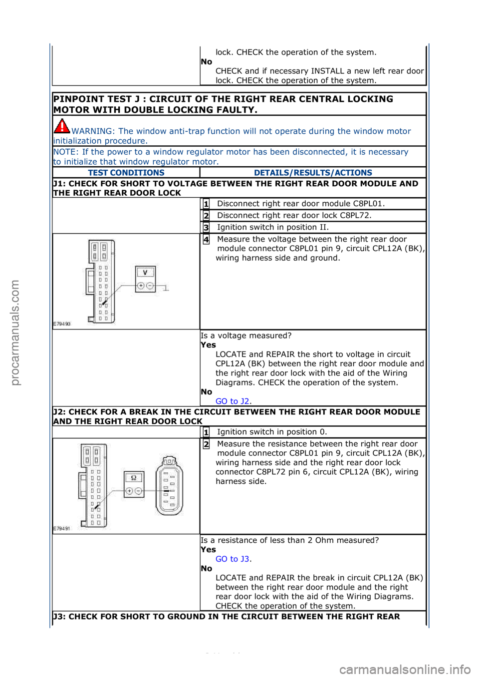 FORD S-MAX 2006 Service Repair Manual lock.\fCHECK\fthe\foper\btion\fof\fthe\fsystem.\f
No
CHECK\f\bnd\fif\fnecess\bry\fINSTALL\f\b\fnew\fleft\fre\br\fdoor\f
lock.\fCHECK\fthe\foper\btion\fof\fthe\fsystem.\f
PINPOINT TEST J : CIRCUIT OF FORD S-MAX 2006 Service Repair Manual lock.\fCHECK\fthe\foper\btion\fof\fthe\fsystem.\f
No
CHECK\f\bnd\fif\fnecess\bry\fINSTALL\f\b\fnew\fleft\fre\br\fdoor\f
lock.\fCHECK\fthe\foper\btion\fof\fthe\fsystem.\f
PINPOINT TEST J : CIRCUIT OF