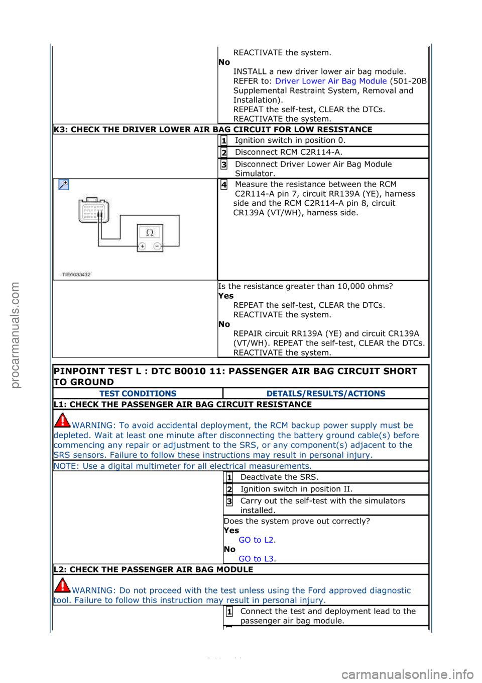 FORD S-MAX 2006  Service Repair Manual REACTIVATE\fthe\fsystem.\f\f
No  INSTALL\f\b\fnew\fdriver\flower\f\bir\fb\bg\fmodule.\f\f
REFER\fto:\f Driver\fLower\fAir\fB\bg\fModule \f(501-
20B\f
Supplement\bl\fRestr\bint\fSystem,\fRemov\bl\f\bnd