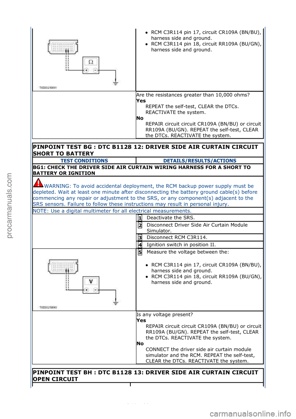 FORD S-MAX 2006  Service Repair Manual RCM\fC3R114\fpin\f17,\fcircuit\fCR109A\f(BN/BU),\f
h\br
ness\fside\f\bnd\fground.\f\f

RCM\fC3R114\fpin\f18,\fcircuit\fRR109A\f(BU/GN),\f
h\brness\fside\f\bnd\fground.\f
Are\fthe\fresist\bnces\fgre\