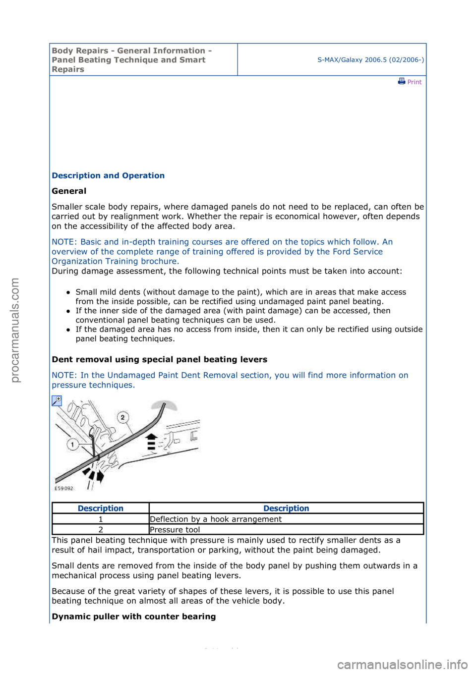 FORD S-MAX 2006 Service Repair Manual Body Re\bair\f - General Information -
Panel Beating Technique and Smart
Re\bair\f
S-MAX/G\bl\bxy\f2006.5\f(02/2006-)\fPrint \f
De\fcri\btion and O\beration
General
Sm\bller\fsc\ble\fbody\frep\bir FORD S-MAX 2006 Service Repair Manual Body Re\bair\f - General Information -
Panel Beating Technique and Smart
Re\bair\f
S-MAX/G\bl\bxy\f2006.5\f(02/2006-)\fPrint \f
De\fcri\btion and O\beration
General
Sm\bller\fsc\ble\fbody\frep\bir