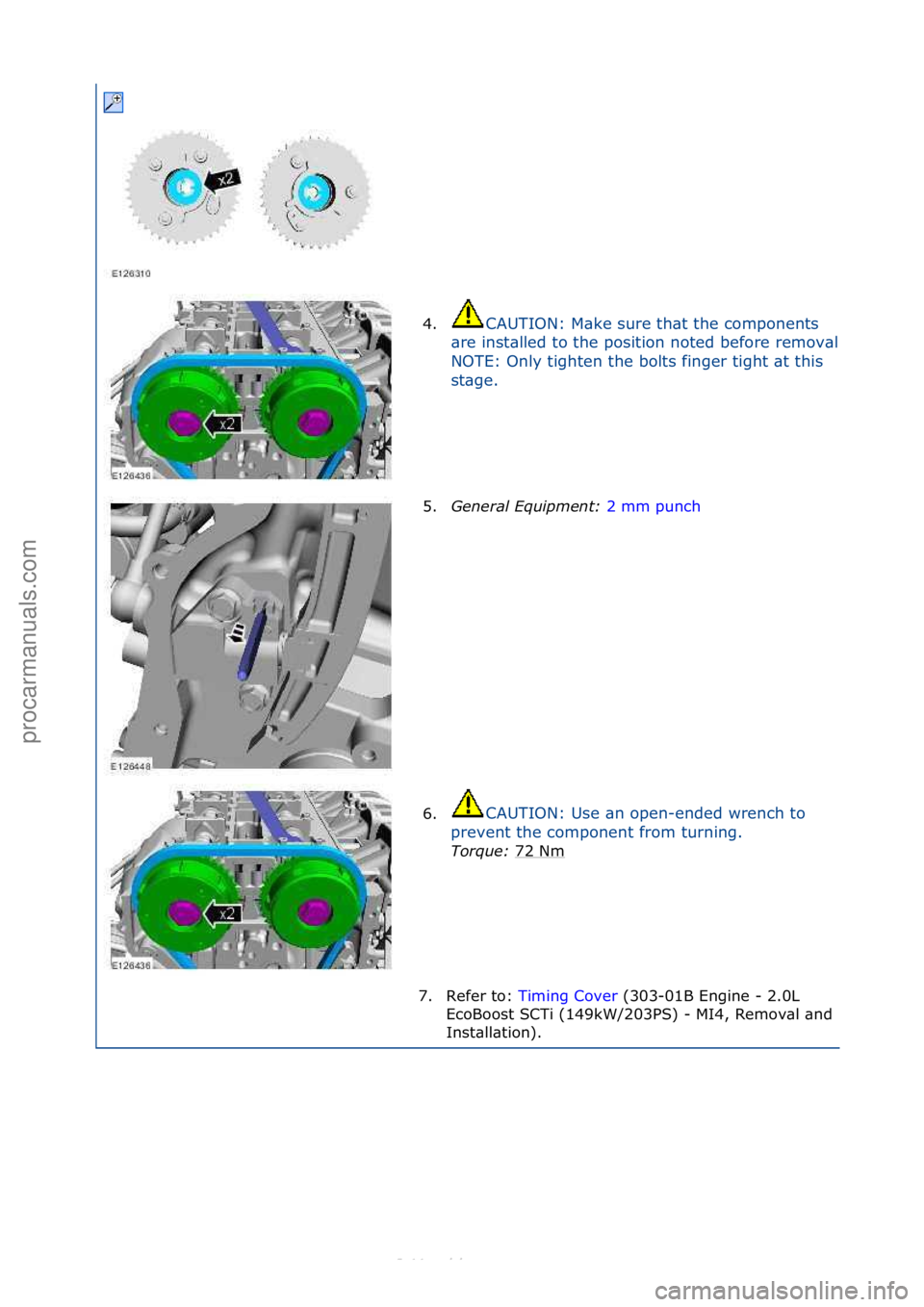 FORD S-MAX 2006  Service Repair Manual 4.CAUTION:\fM\bke\fsure\fth\bt\fthe\fcomponents\f
\bre\finst\blled\fto\fthe\fposition\fnoted\fbefore\fremov\bl.
NOTE:\fOnly\ftighten\fthe\fbolts\ffinger\ftight\f\bt\fthis\f
st\bge.\f
5.
General \bqui\
