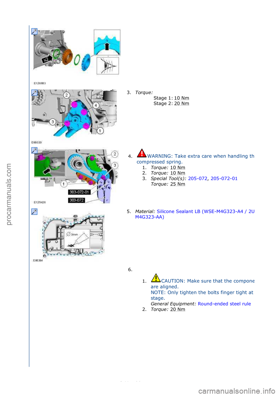 FORD S-MAX 2006  Service Repair Manual 3.Torque:\b \f
10\fNm
\f
20\fNm
\f
St\bge\f1:\f
St\bge\f2:\f
4.WARNING:\fT\bke\fextr\b\fc\bre\fwhen\fh\bndling\fthe\f
compressed\fspring.\f
1. Torque:\b 1
 0\fNm\f
2. Torque:\b 10\fNm
\f
3. Spec\fal\b