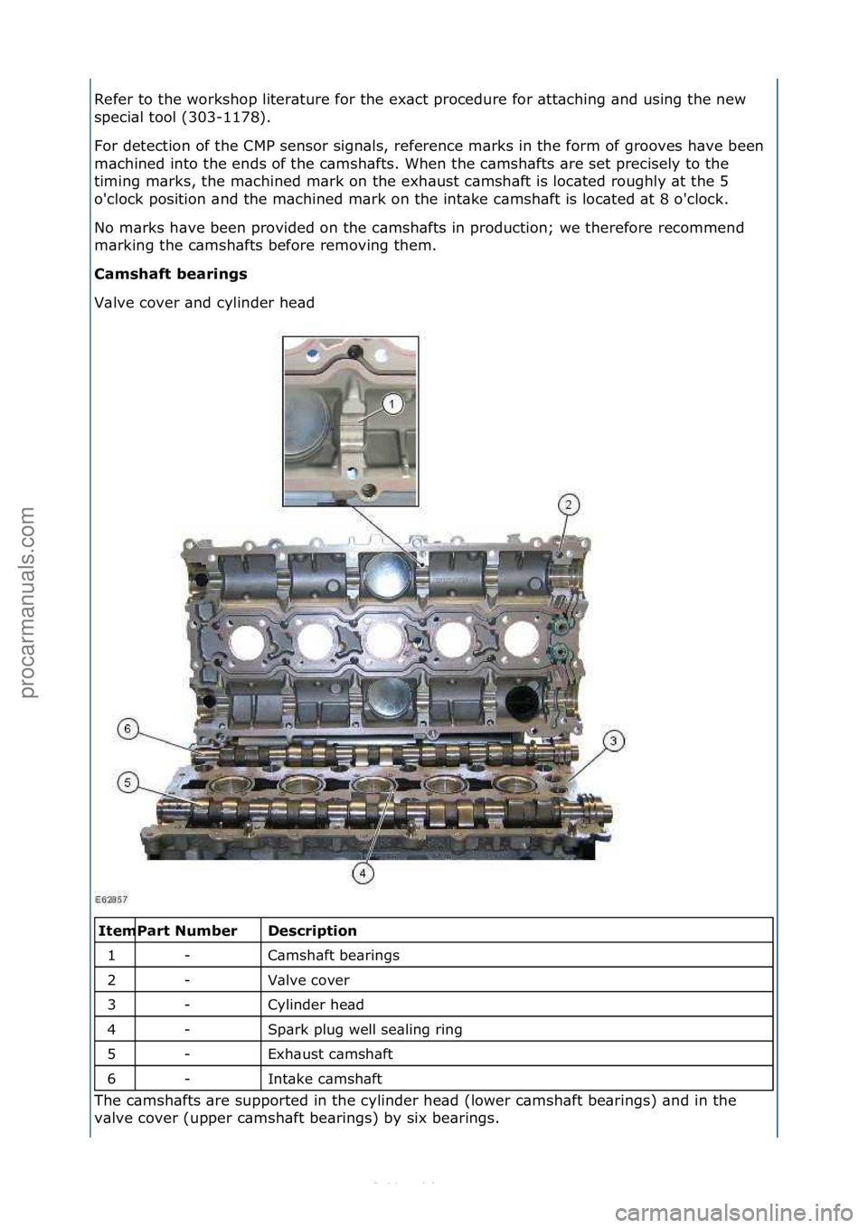 FORD S-MAX 2006  Service Service Manual Refer\fto\fthe\fworkshop\fliter\bture\ffor\fthe\fex\bct\fprocedure\ffor\f\btt\bching\f\bnd\fusing\fthe\fnew\f
speci\bl\ftool\f(303-1178).\f
For\fdetection\fof\fthe\fCMP\fsensor\fsign\bls,\freference\f