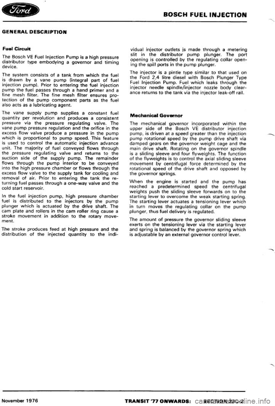 FORD TRANSIT 1978 Service Repair Manual FORD TRANSIT 1978 Service Repair Manual
