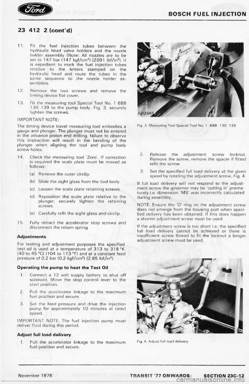 FORD TRANSIT 1978  Service Repair Manual 