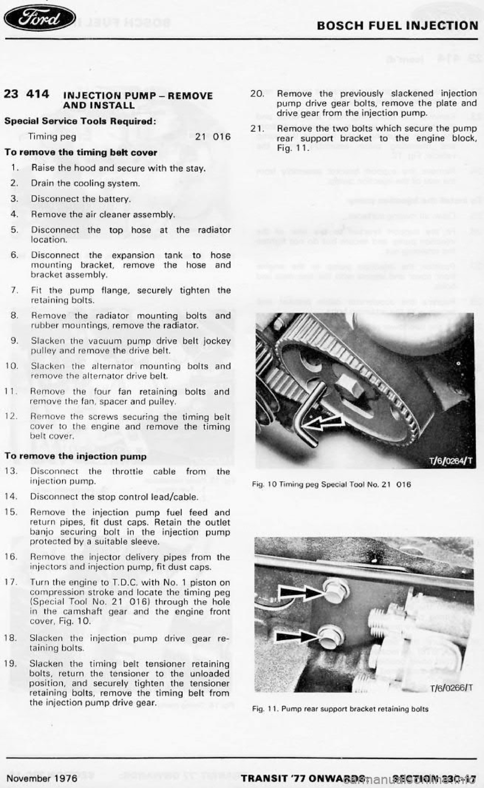 FORD TRANSIT 1978  Service Repair Manual 