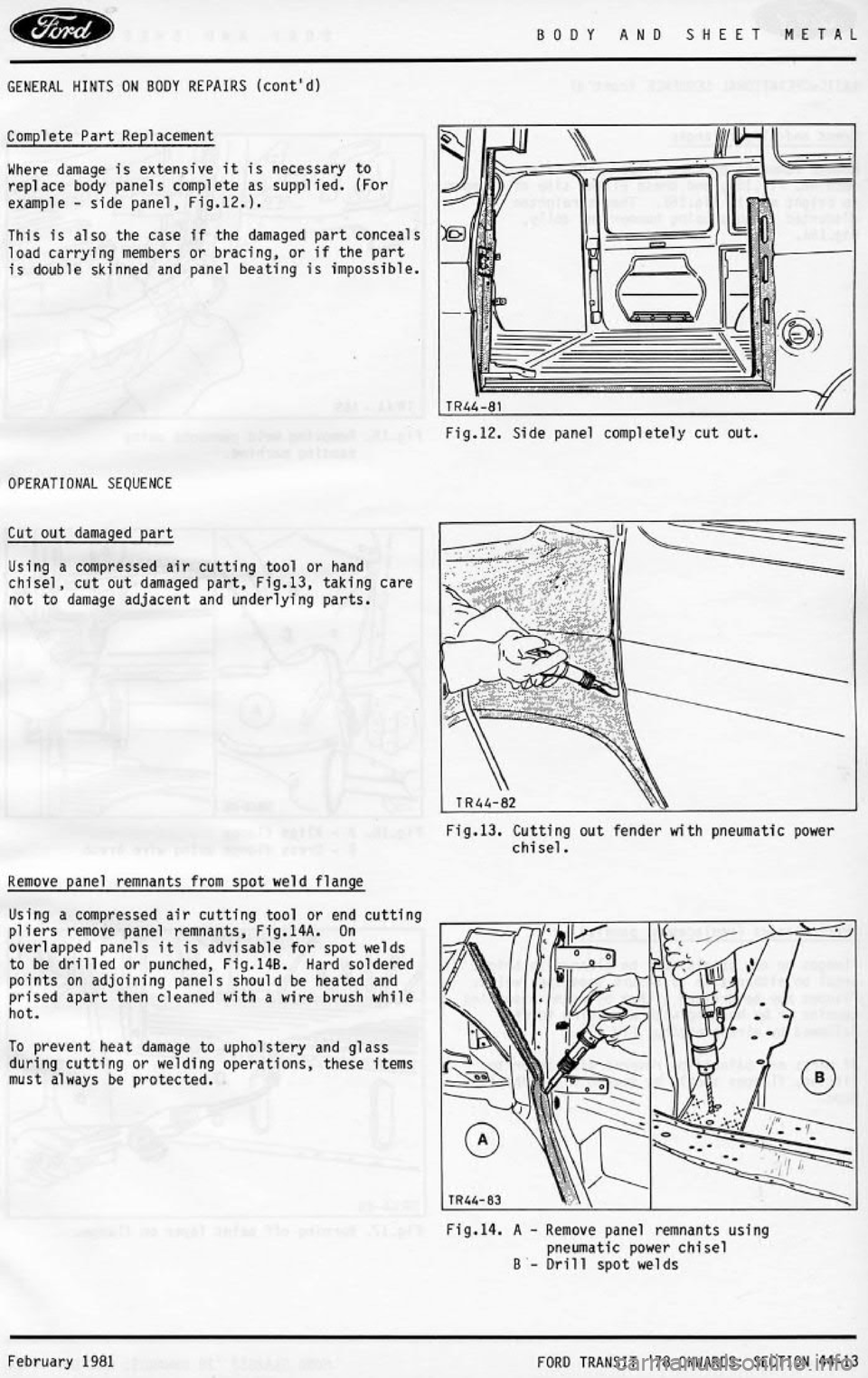 FORD TRANSIT 1978 Service User Guide FORD TRANSIT 1978 Service User Guide