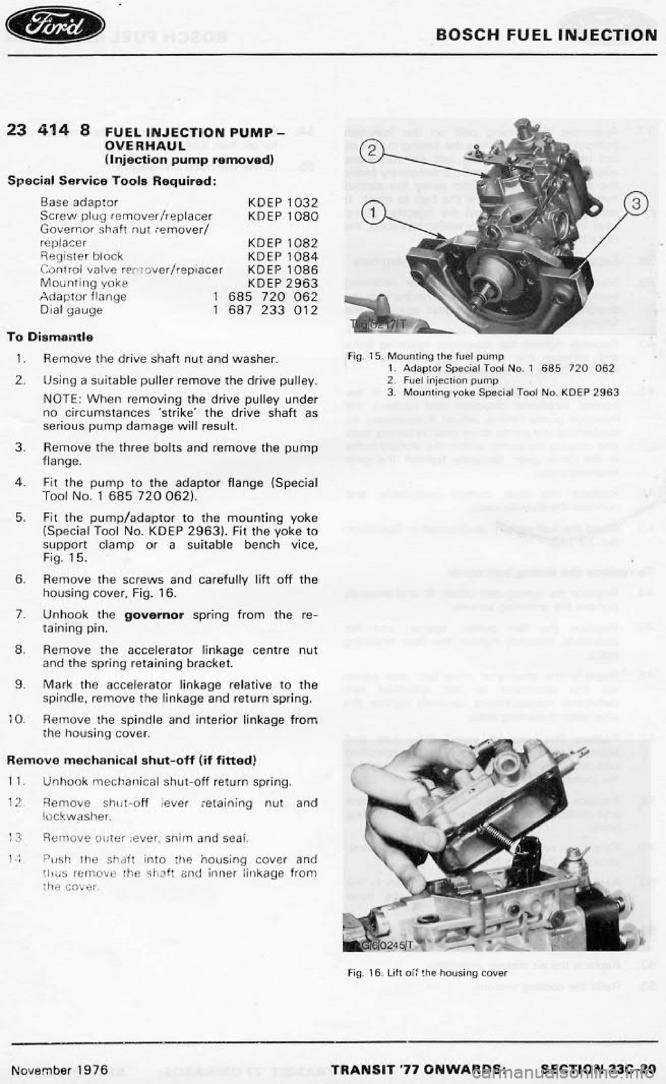 FORD TRANSIT 1978  Service Repair Manual 