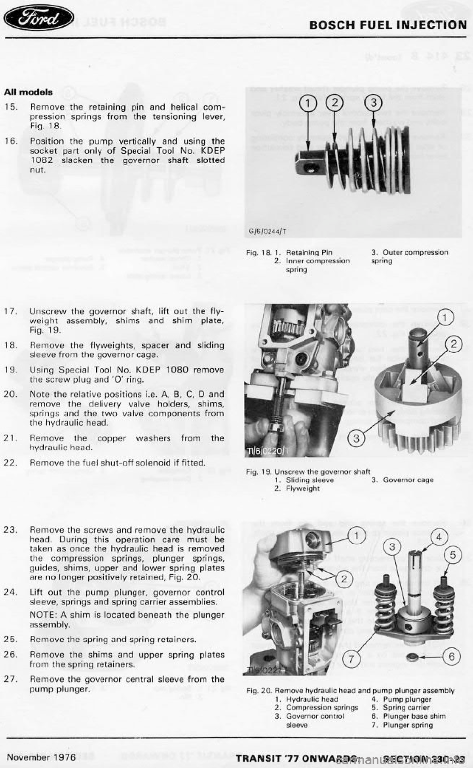 FORD TRANSIT 1978  Service Repair Manual 