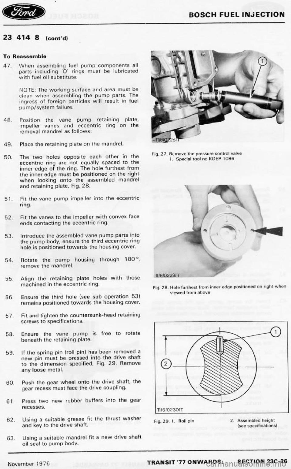 FORD TRANSIT 1978  Service Repair Manual 
