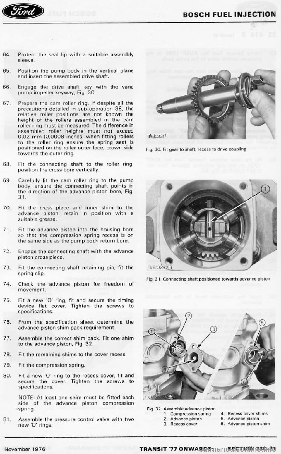 FORD TRANSIT 1978  Service Repair Manual 