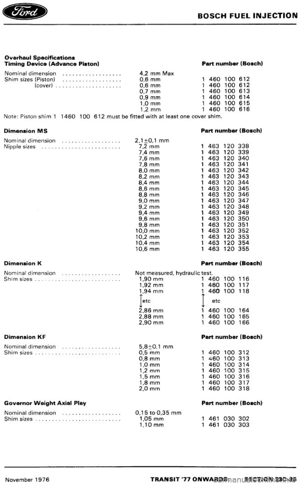 FORD TRANSIT 1978 Service Repair Manual FORD TRANSIT 1978 Service Repair Manual