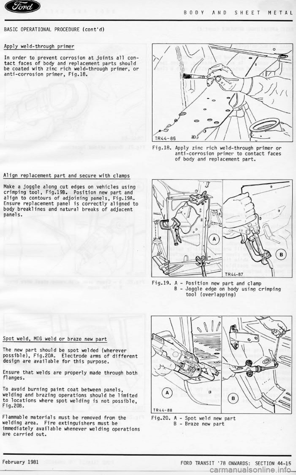 FORD TRANSIT 1978 Service User Guide FORD TRANSIT 1978 Service User Guide