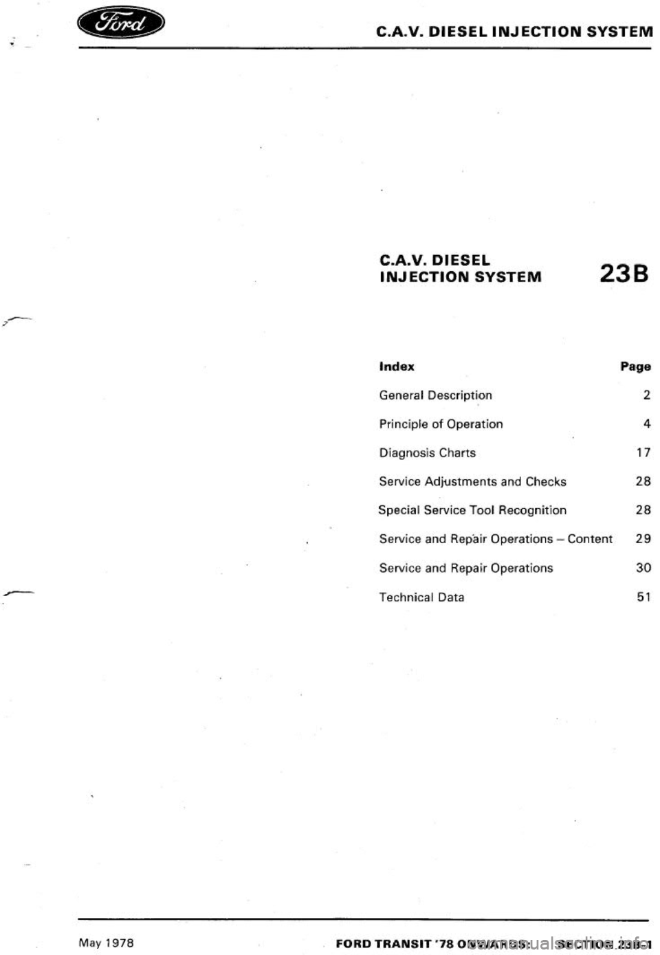 FORD TRANSIT 1978  Service Repair Manual 