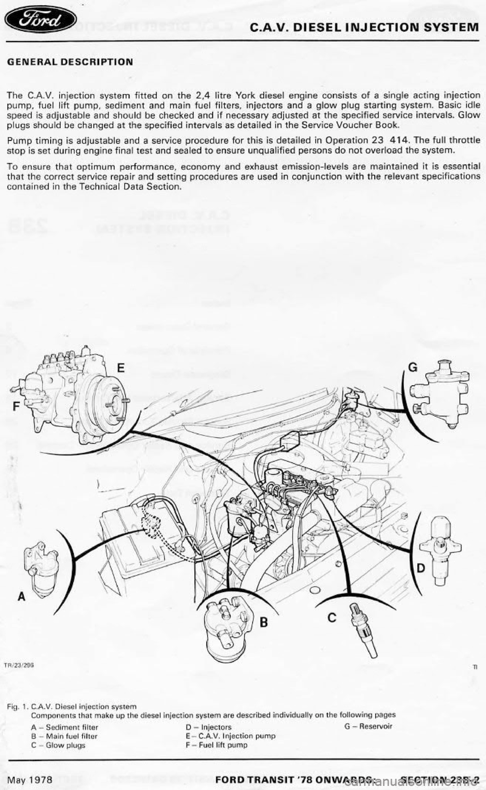 FORD TRANSIT 1978  Service Repair Manual 