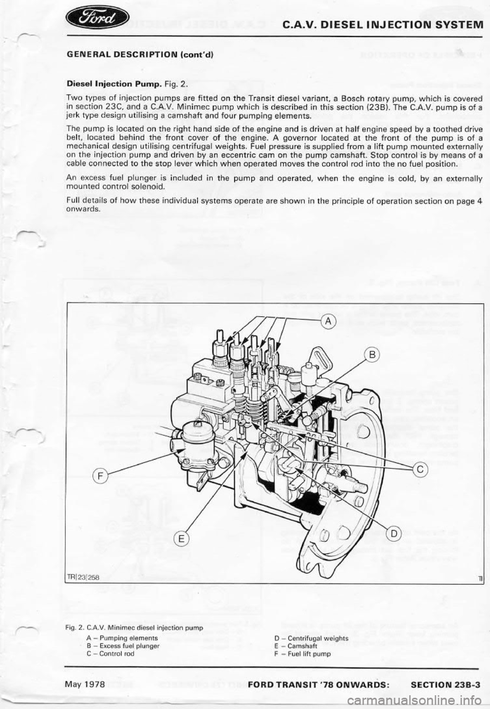 FORD TRANSIT 1978  Service Repair Manual 