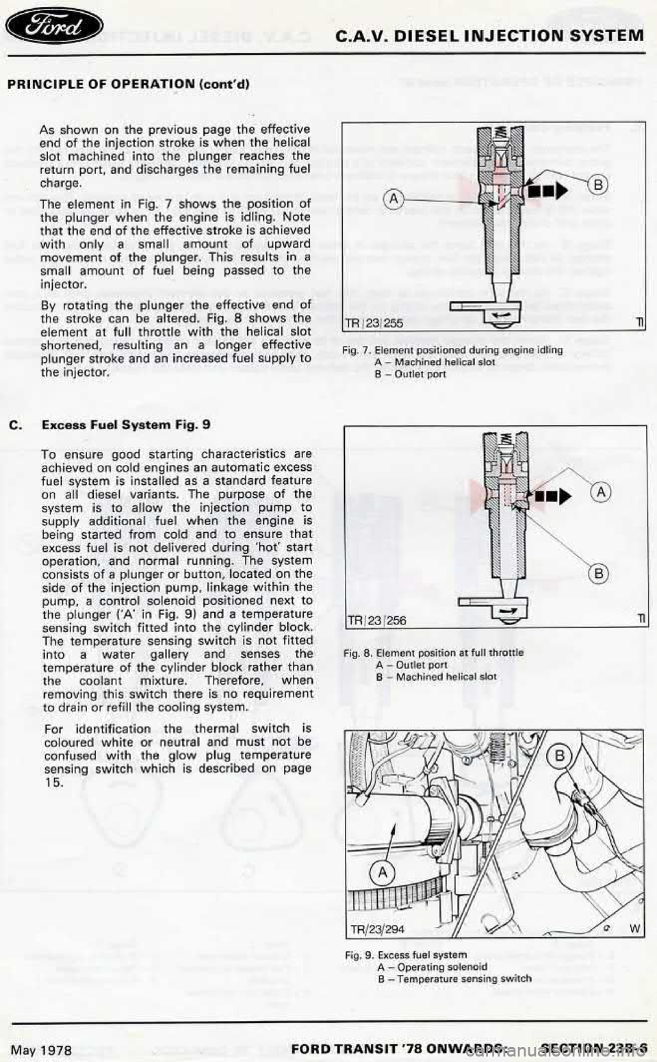 FORD TRANSIT 1978  Service Repair Manual 