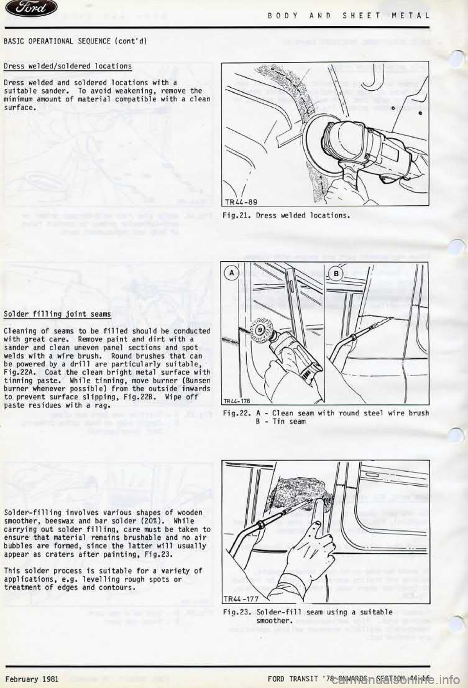 FORD TRANSIT 1978 Service User Guide FORD TRANSIT 1978 Service User Guide