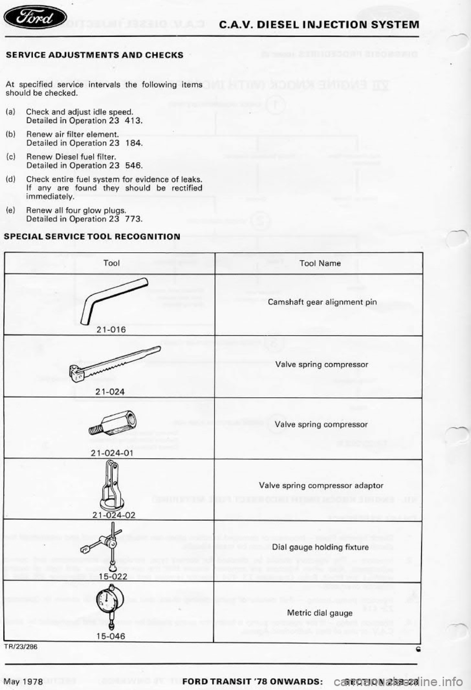 FORD TRANSIT 1978  Service Repair Manual 