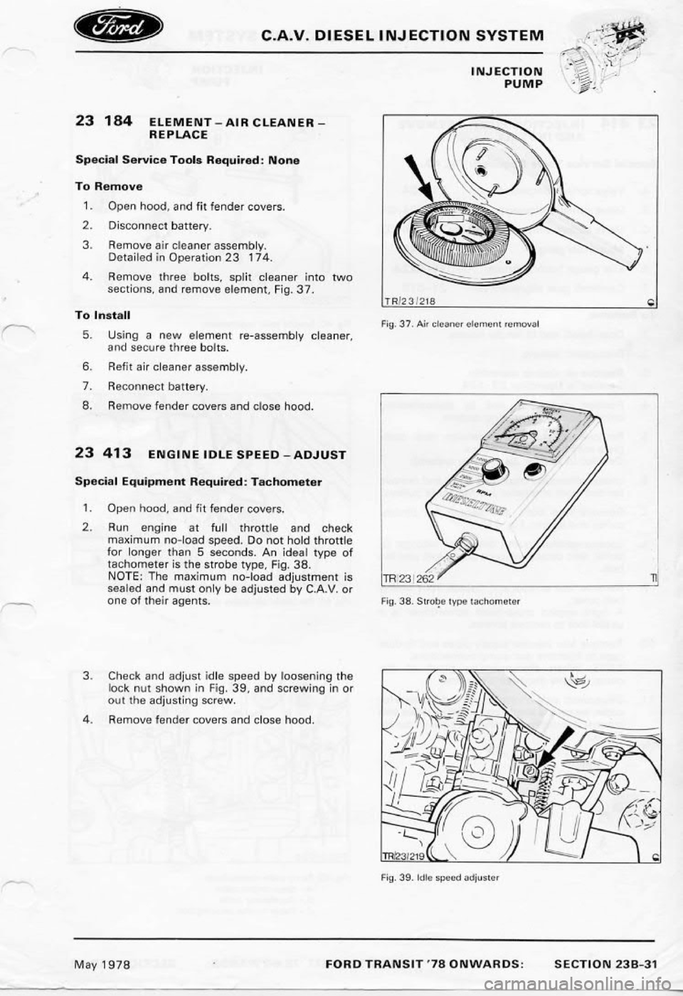 FORD TRANSIT 1978  Service Repair Manual 