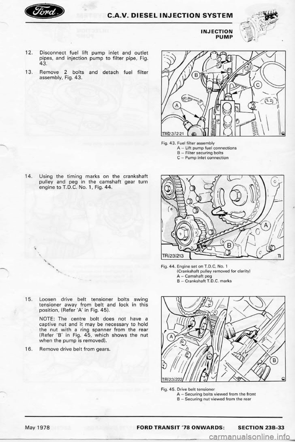 FORD TRANSIT 1978  Service Repair Manual 