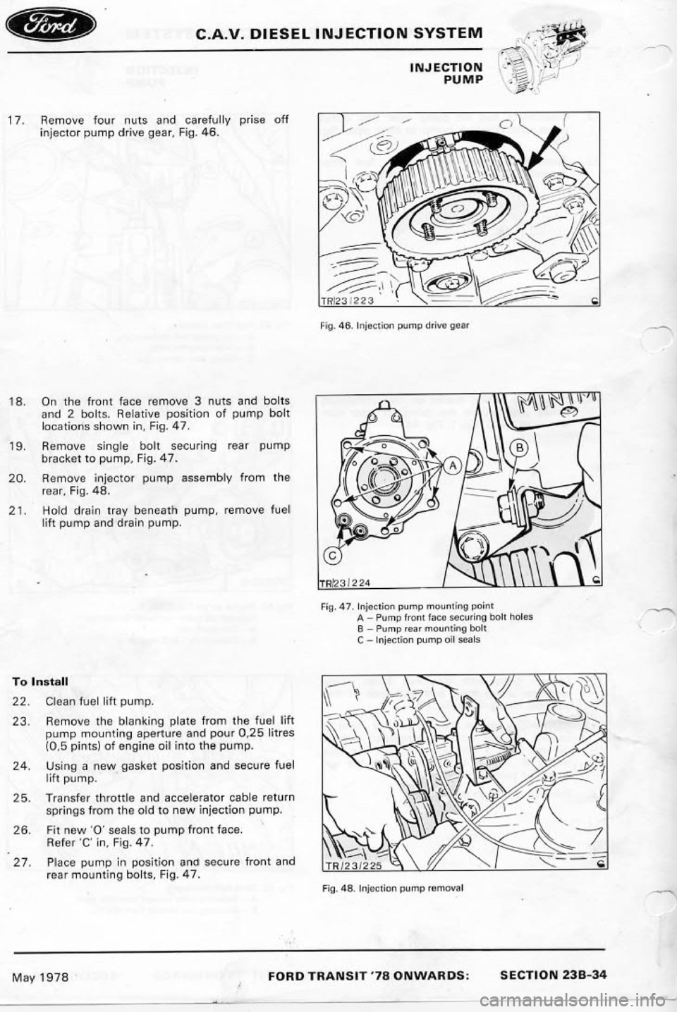 FORD TRANSIT 1978  Service Repair Manual 